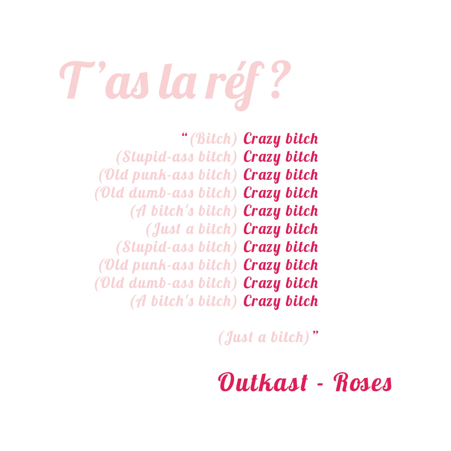 la ref bijou bague outkast roses crazy bitch