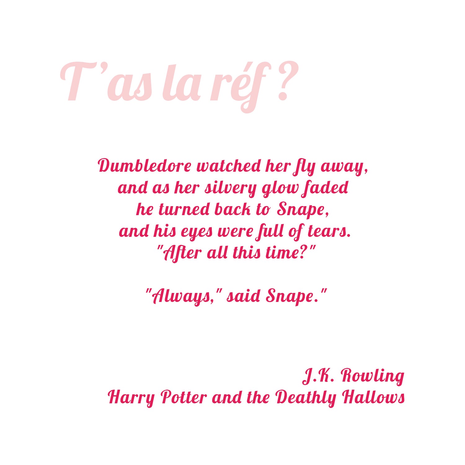 la ref bracelet bijou harry potter severus snape always 